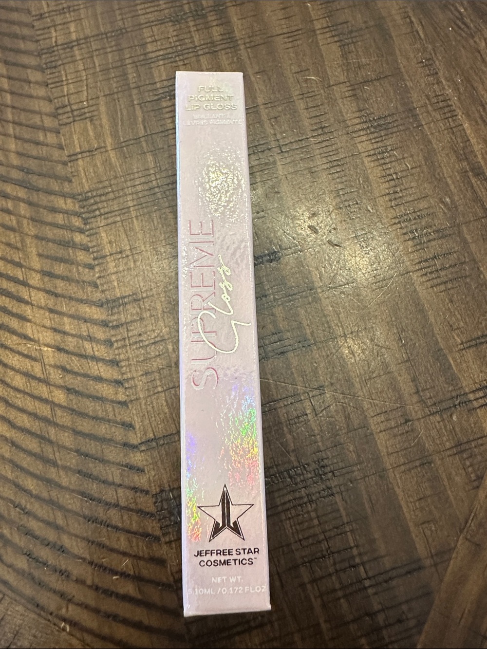 Jeffree Star Gemini Lipstick in Pale Pink Holographic Box